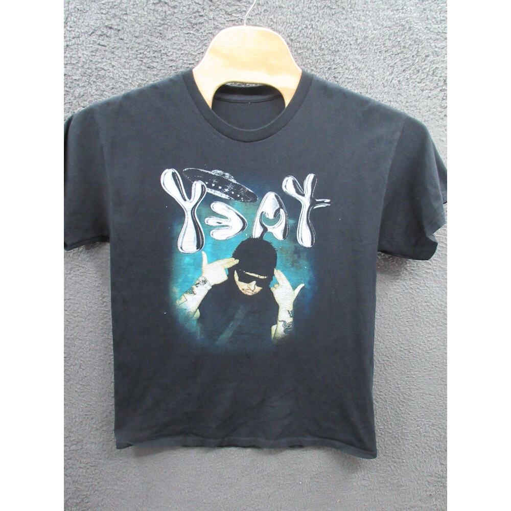 Yeat North America 2023 Tour Shirt Size Large (?) Black Double Sided Hip Hop
